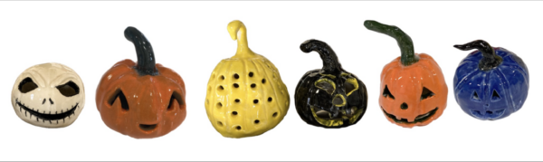 ceramic jack-o-lanterns